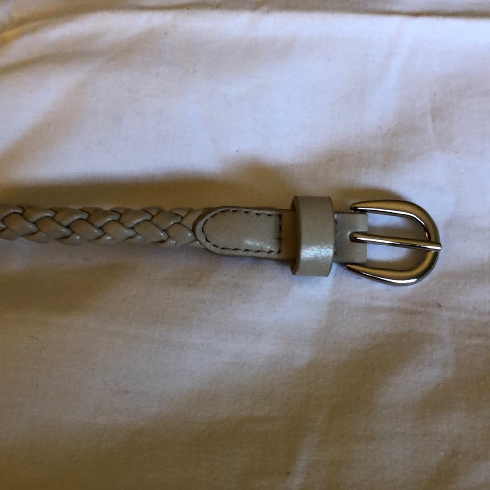 Cream woven belt